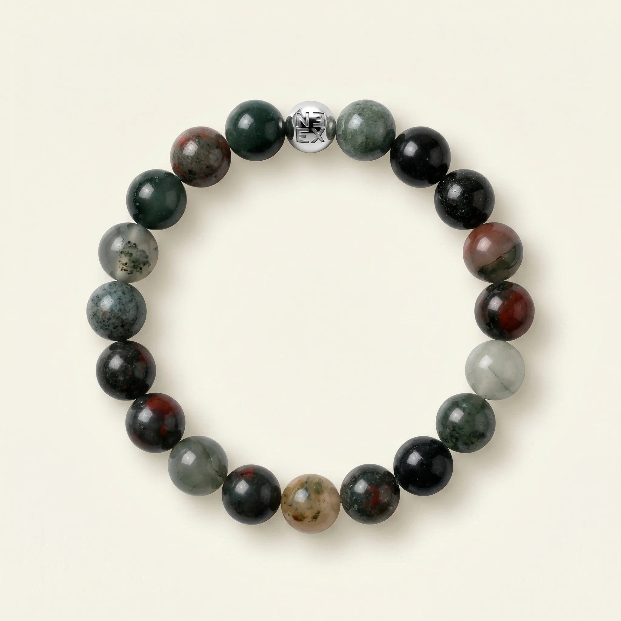 NEEX Bloodstone Natural Stone Bracelet
