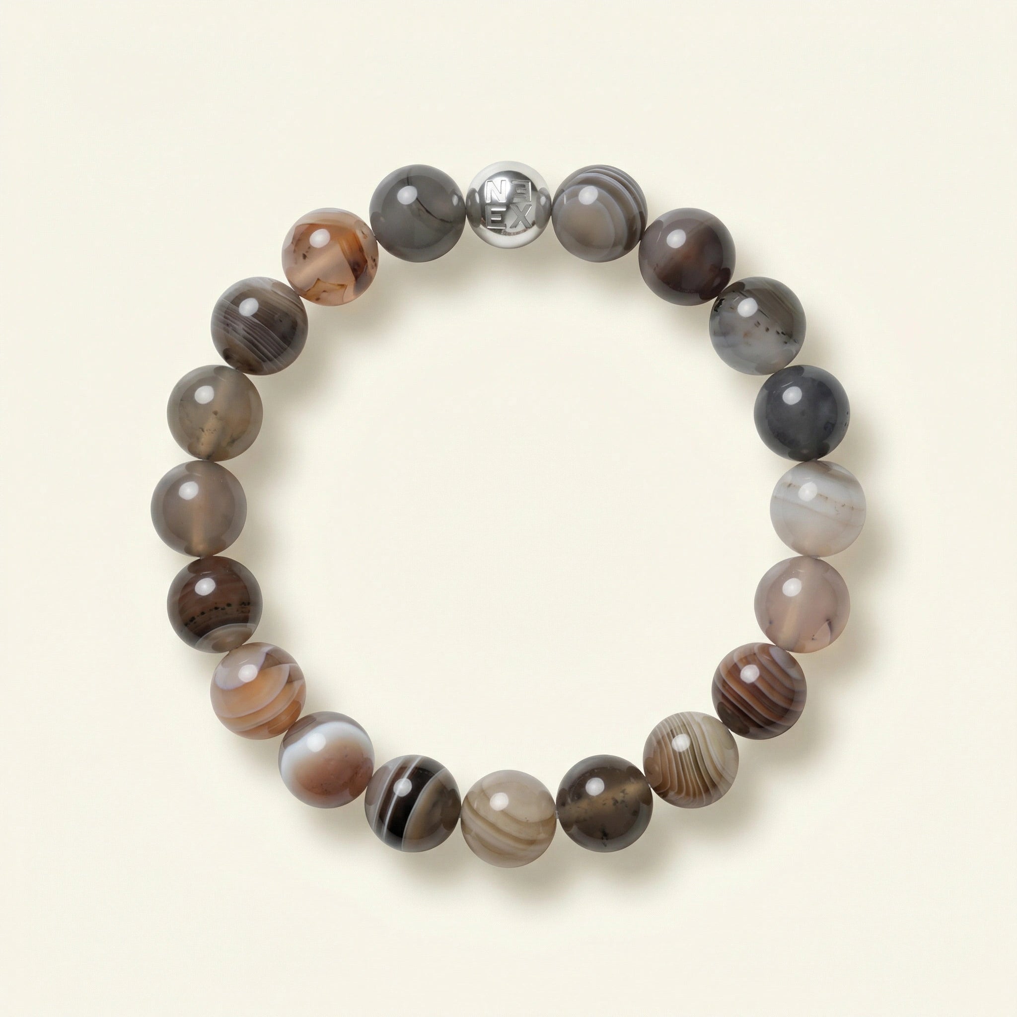 NEEX Botswana Agate Natural Stone Bracelet