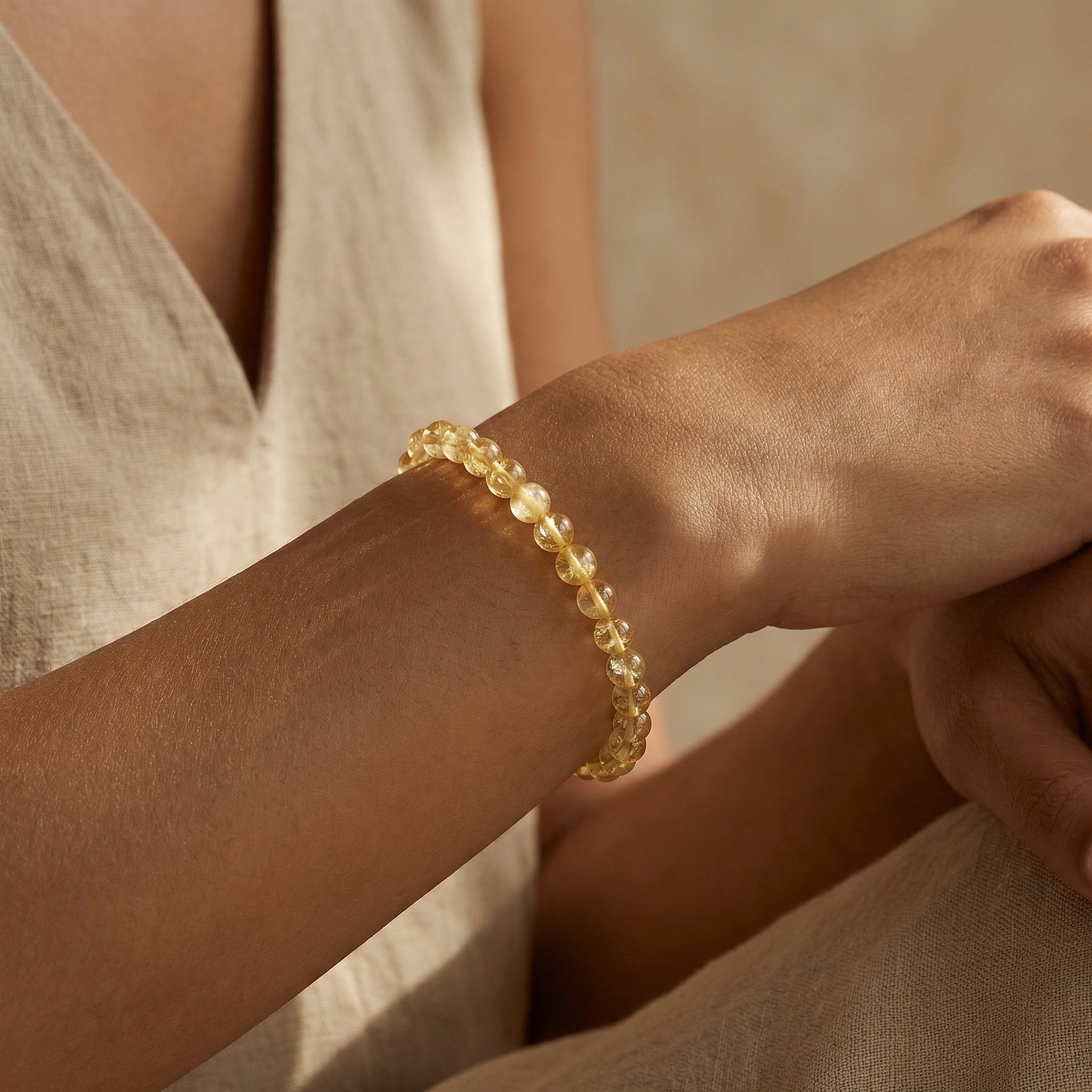 NEEX High Quality Citrine Natural Stone Bracelet