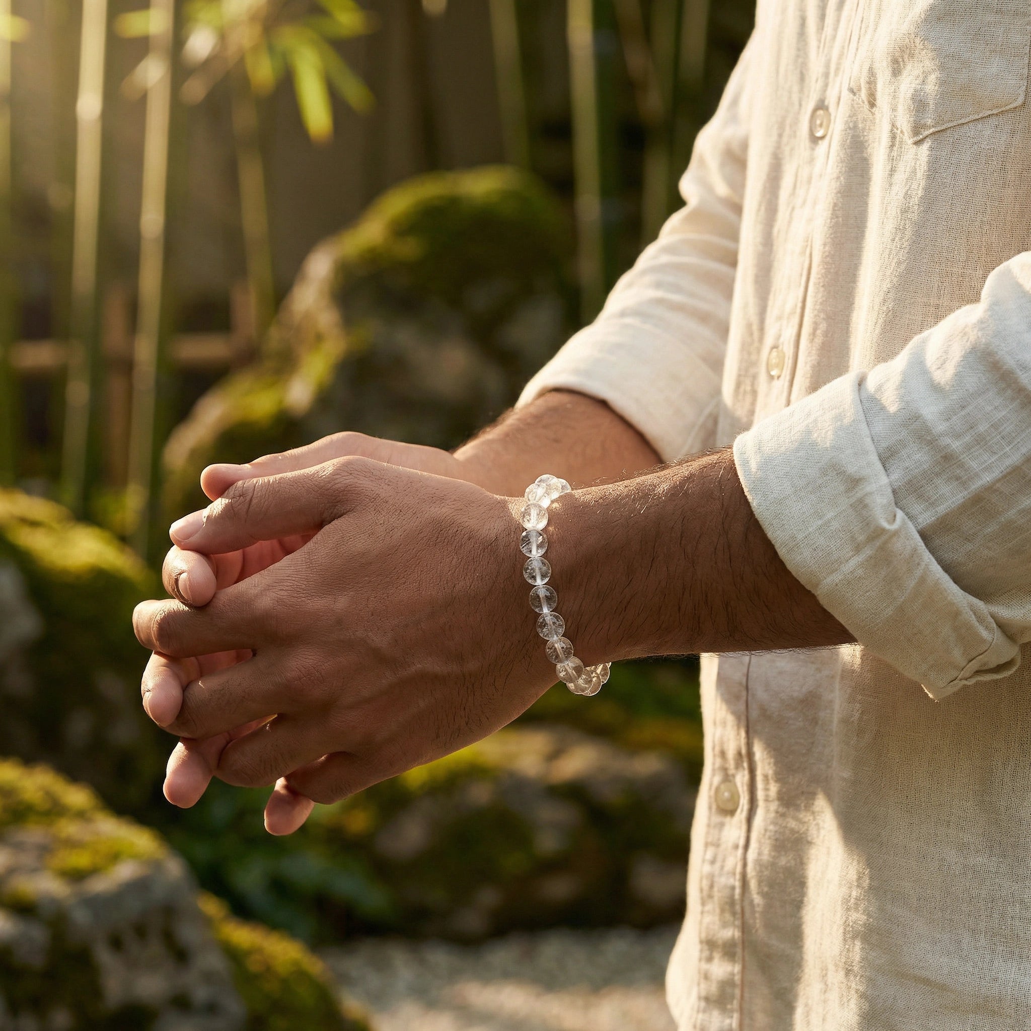 NEEX Clear Quartz Natural Stone Bracelet Reg
