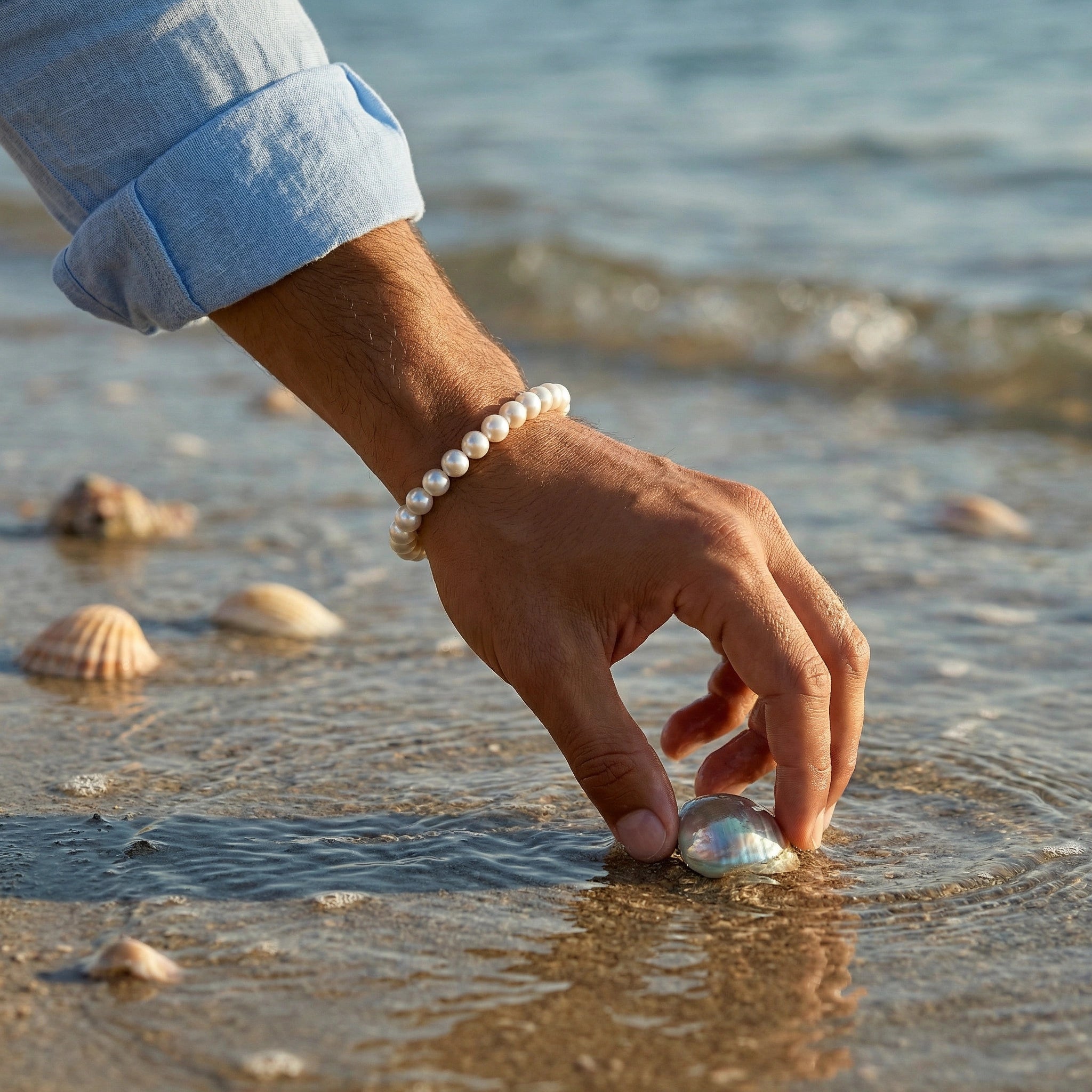 NEEX Fresh Water Pearl Natural Stone Bracelet Reg