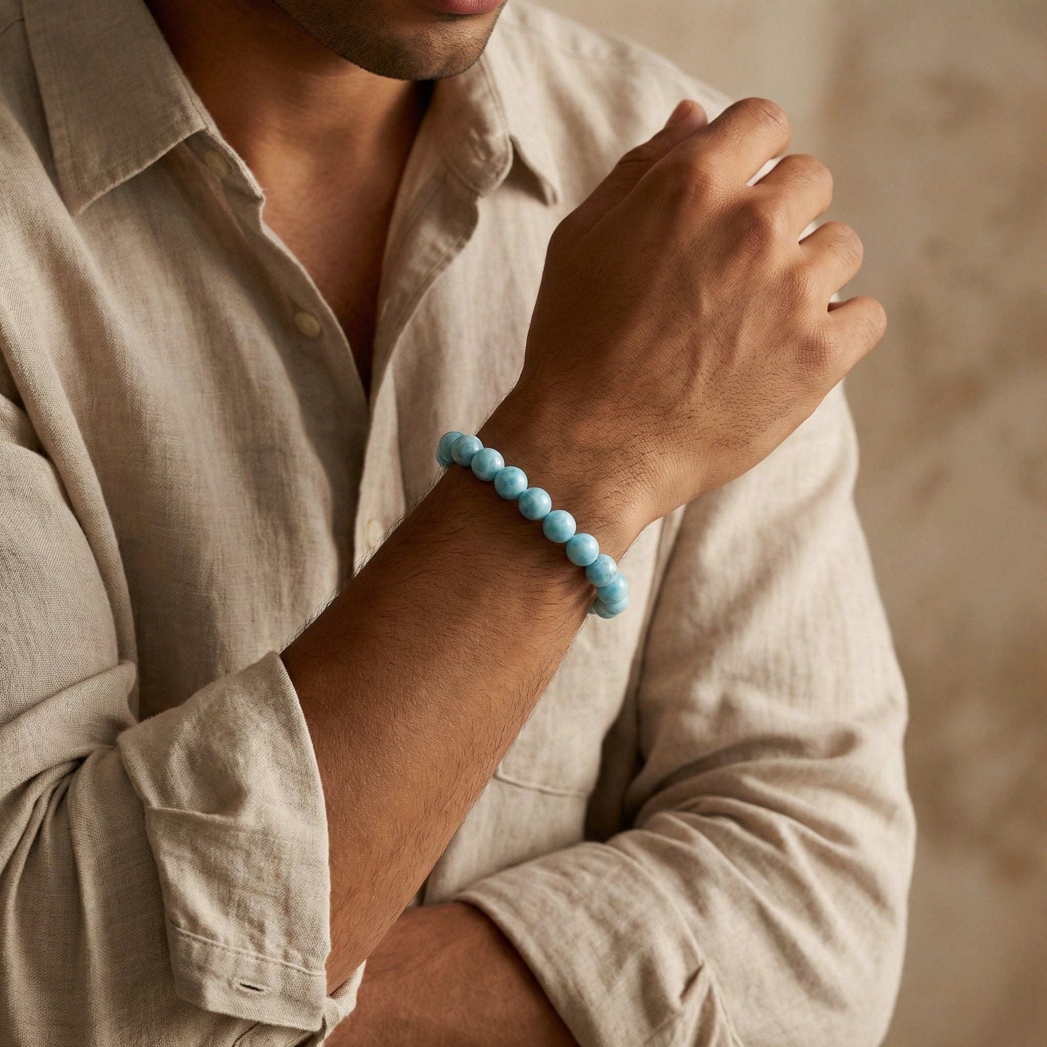 NEEX Larimar High Quality Natural Stone Bracelet
