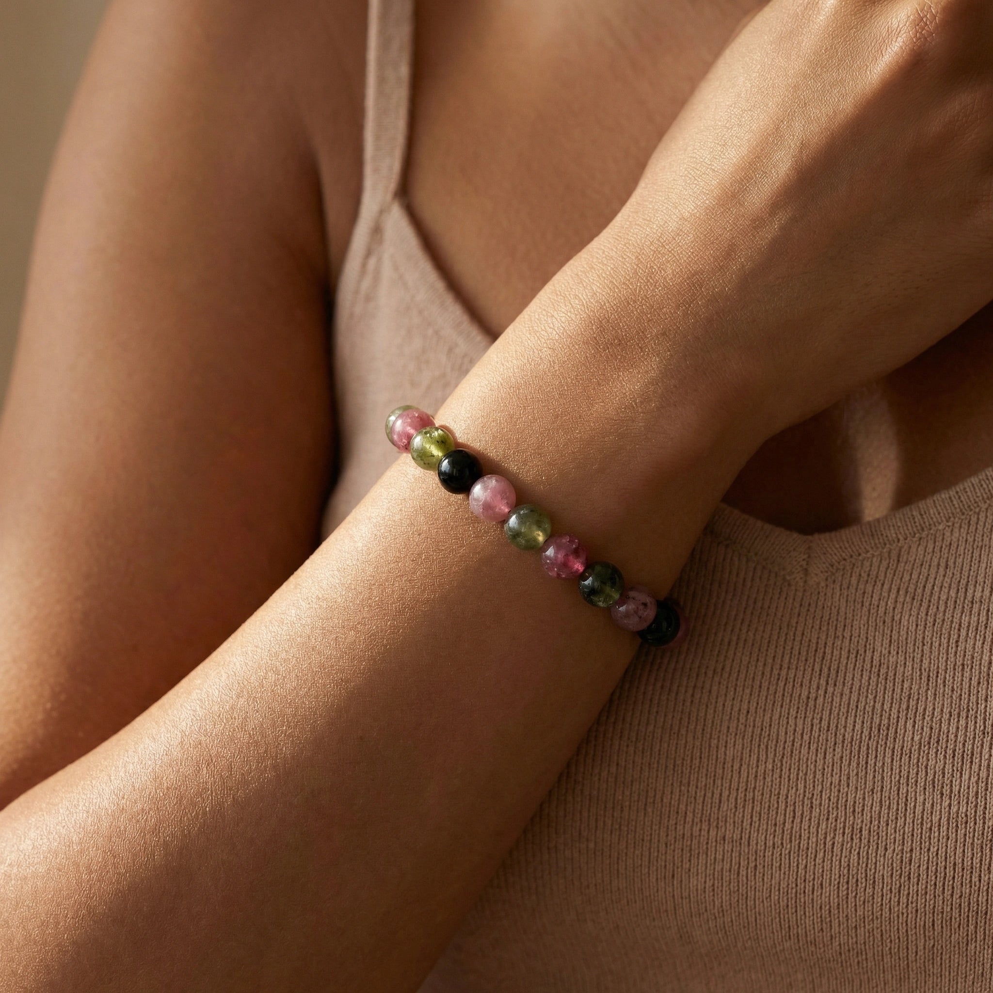 NEEX Multi Tourmaline Natural Stone Bracelet Reg