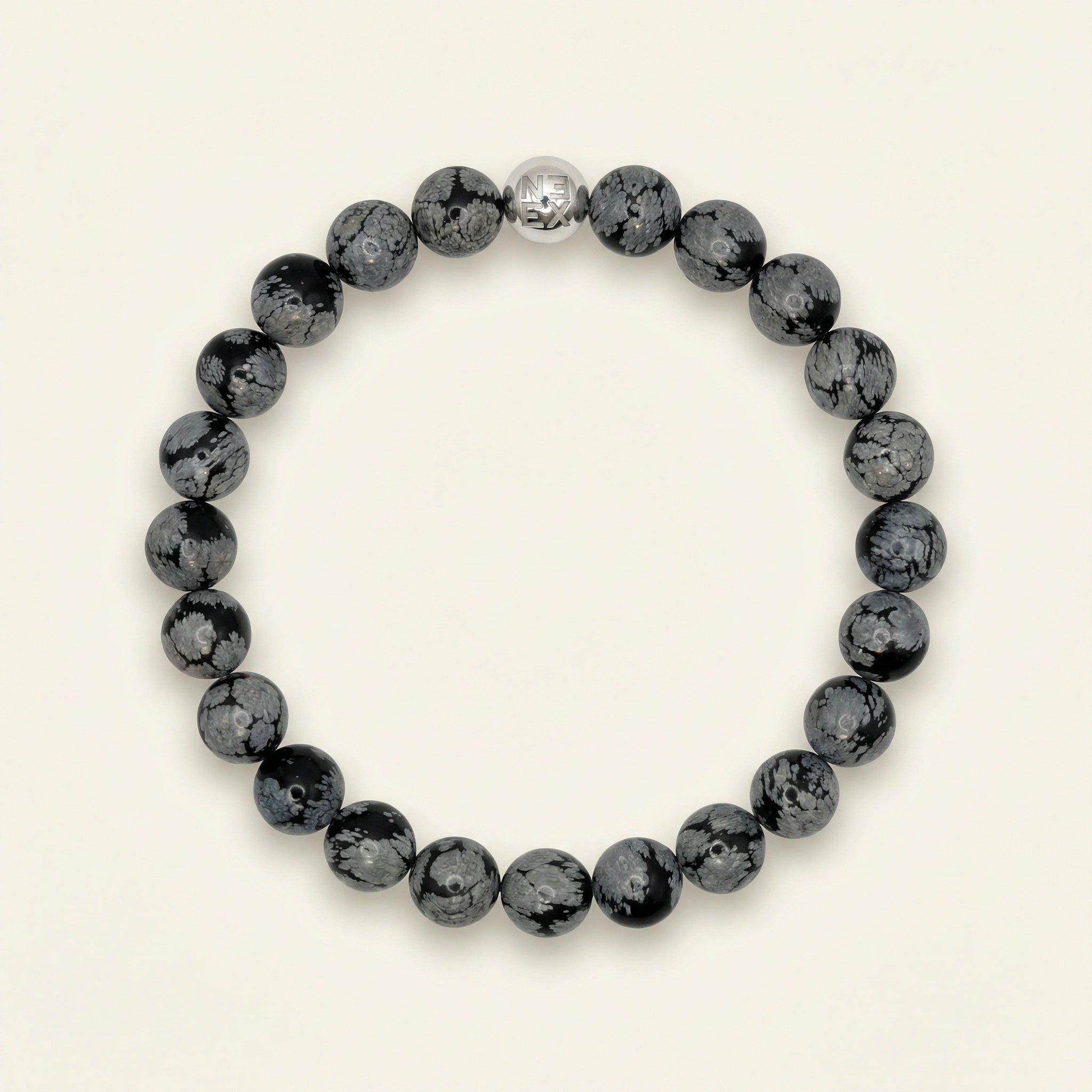 NEEX Snowflake Obsidian Bracelet