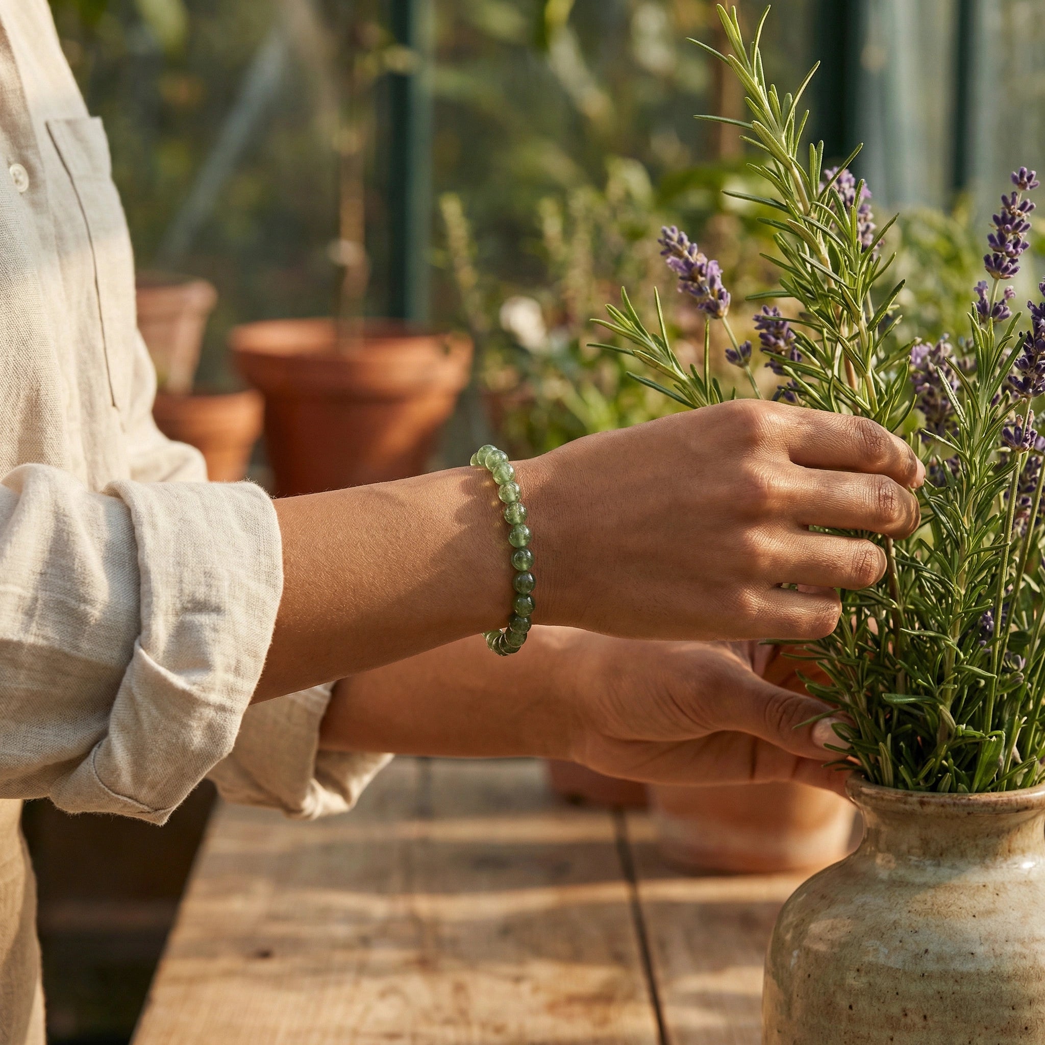 NEEX Green Apatite Natural Stone Bracelet Reg