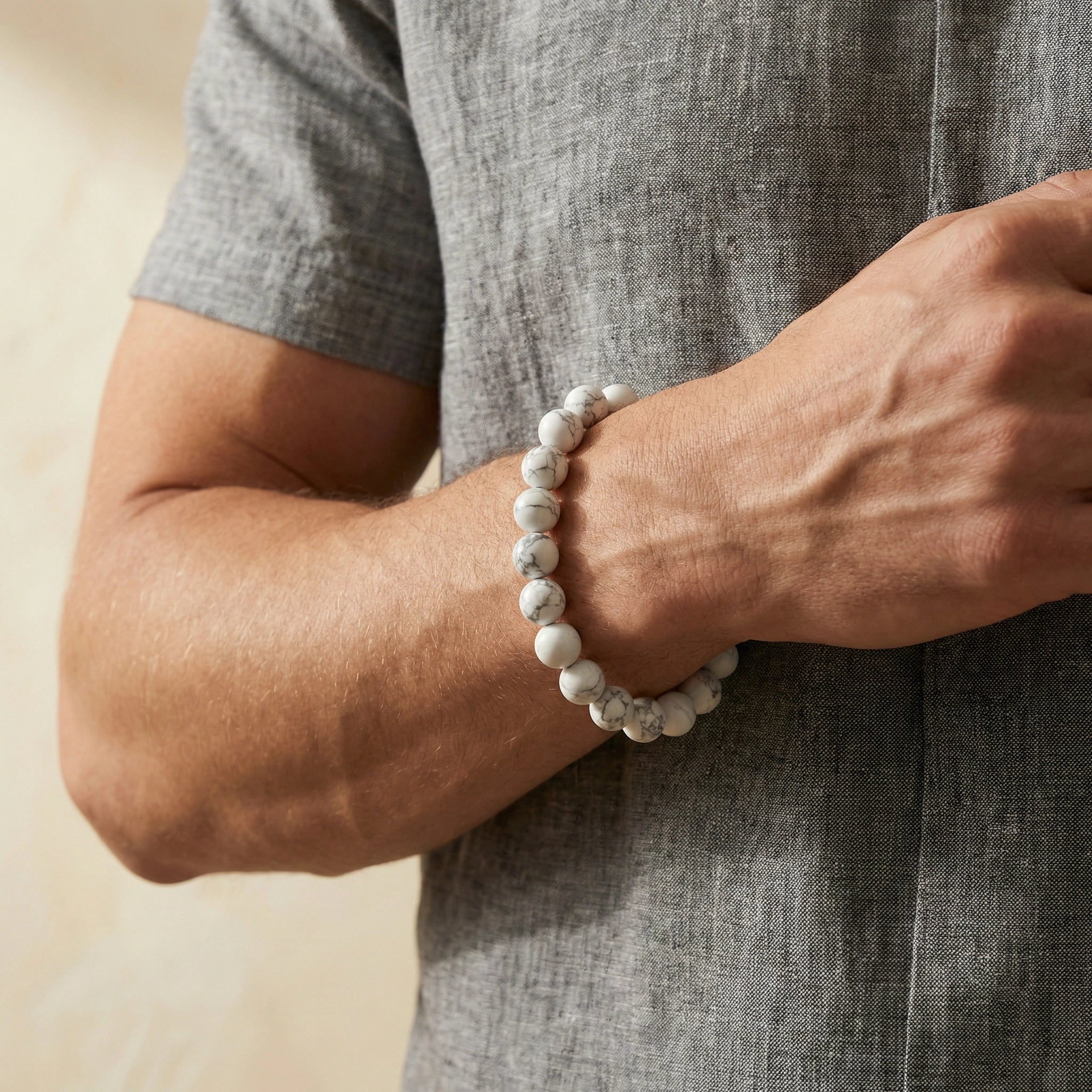 NEEX Howlite Natural Stone Bracelet
