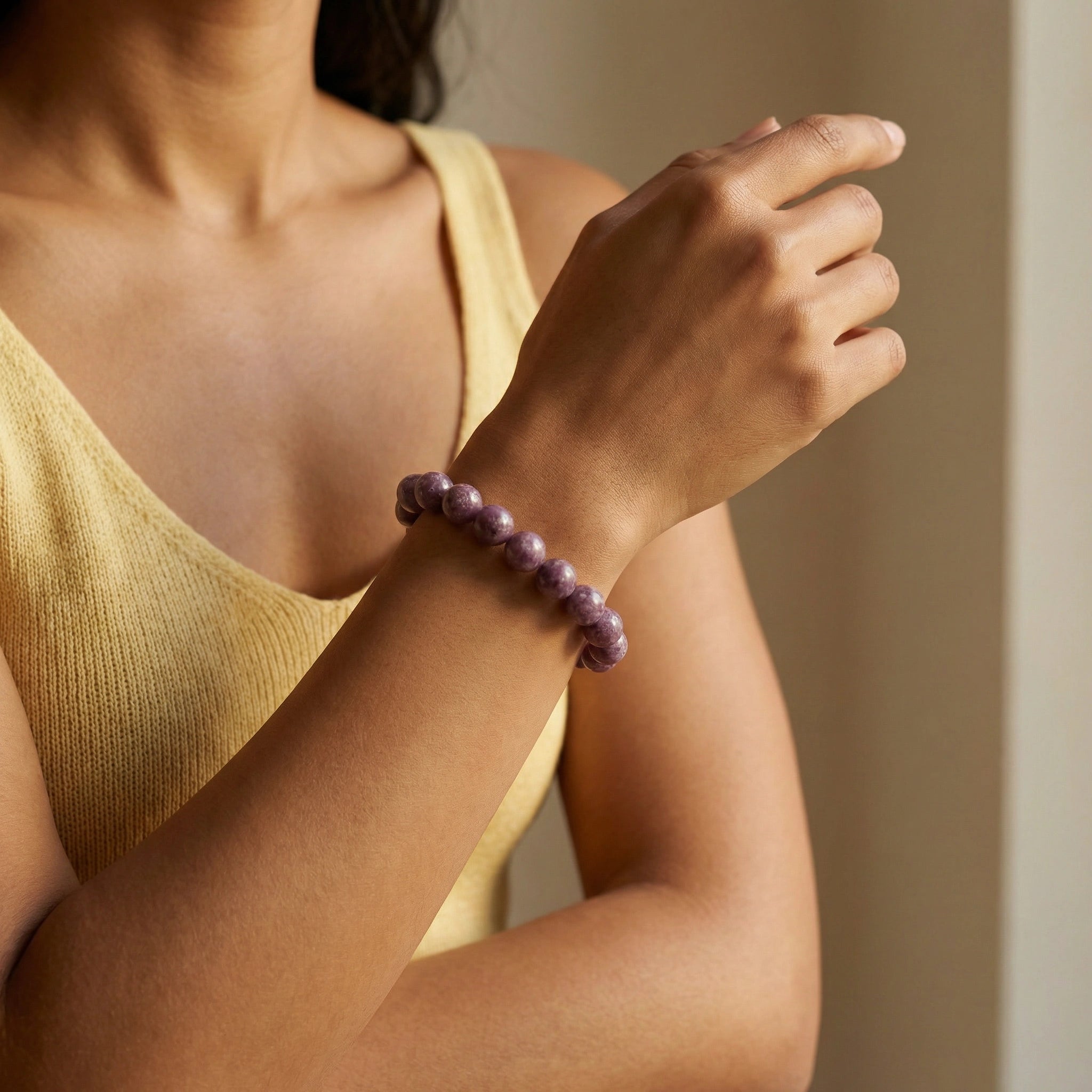 NEEX Lepidolite Natural Stone Bracelet