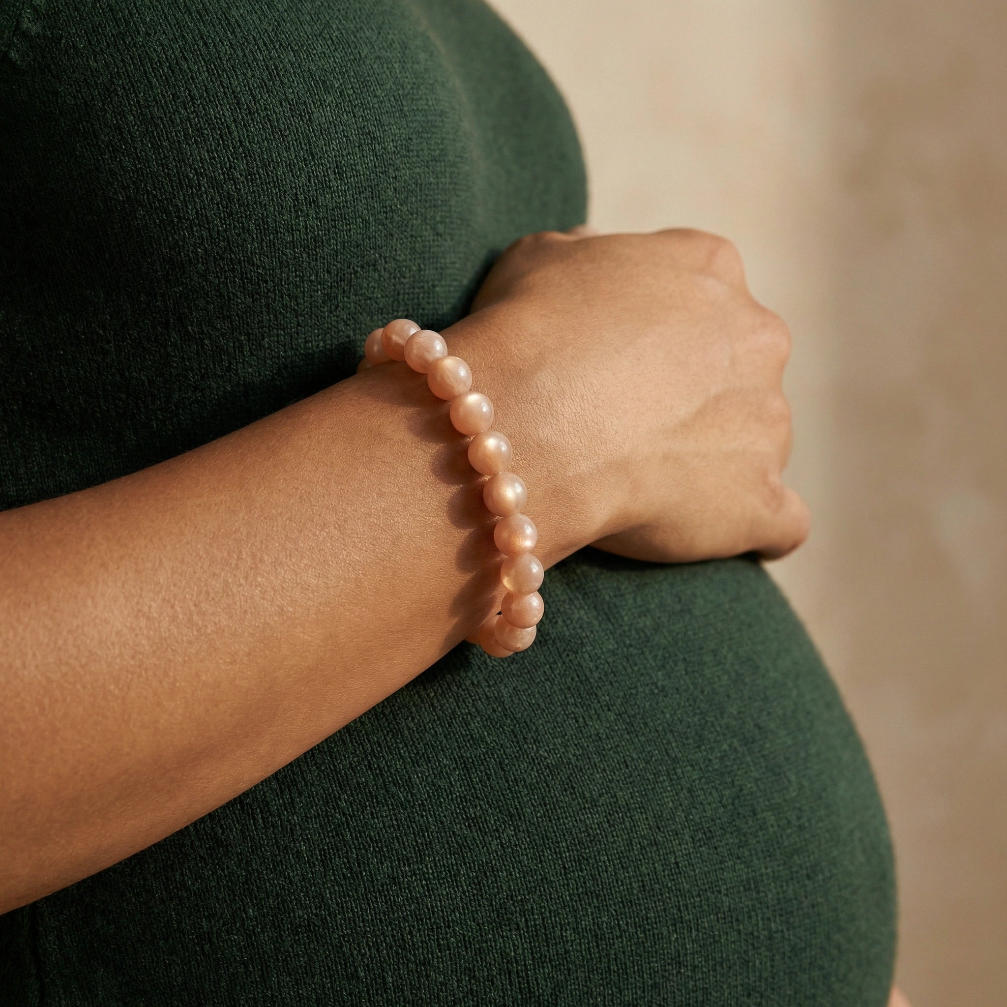 NEEX Peach Moonstone Natural Stone Bracelet Reg