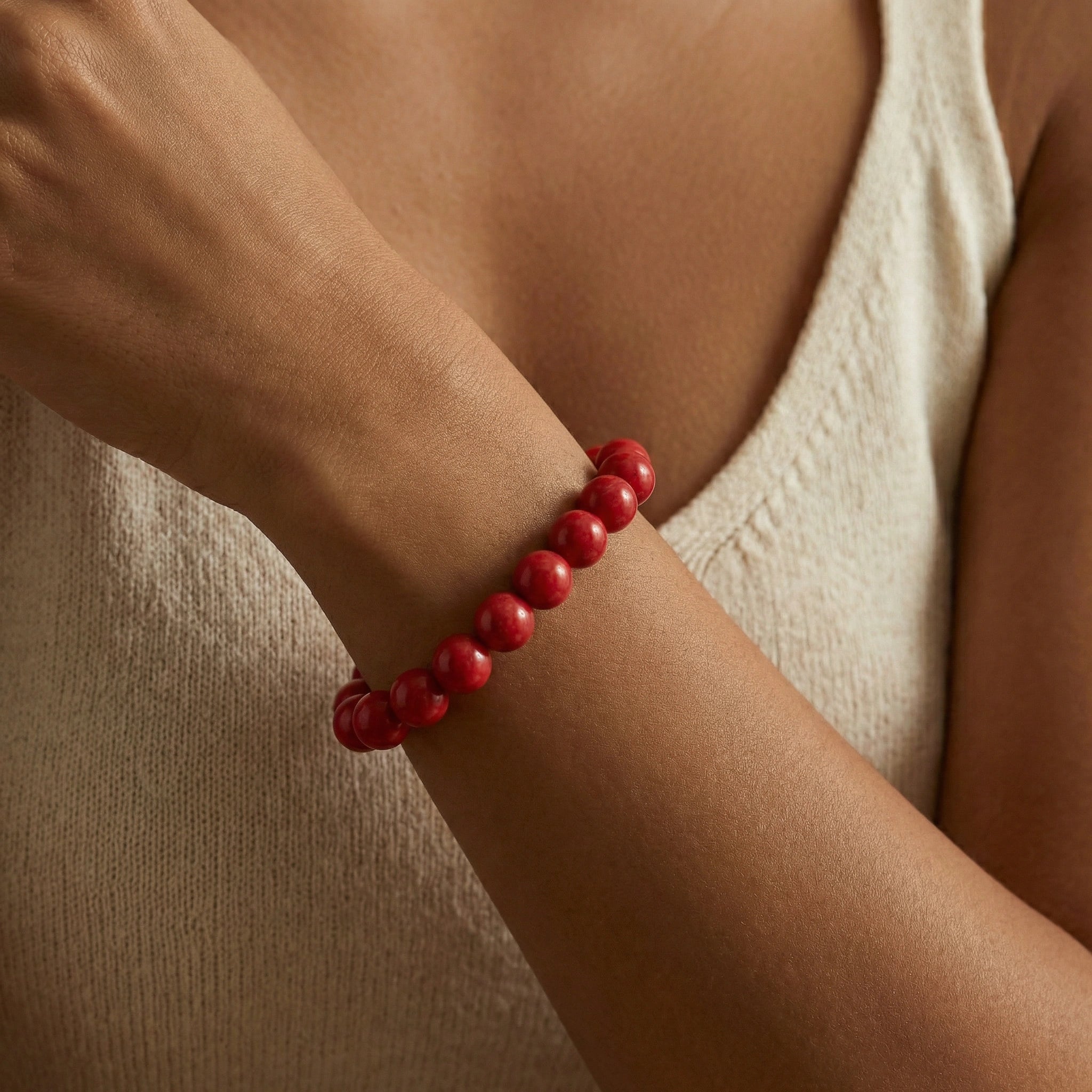 NEEX Red Coral Natural Stone Bracelet