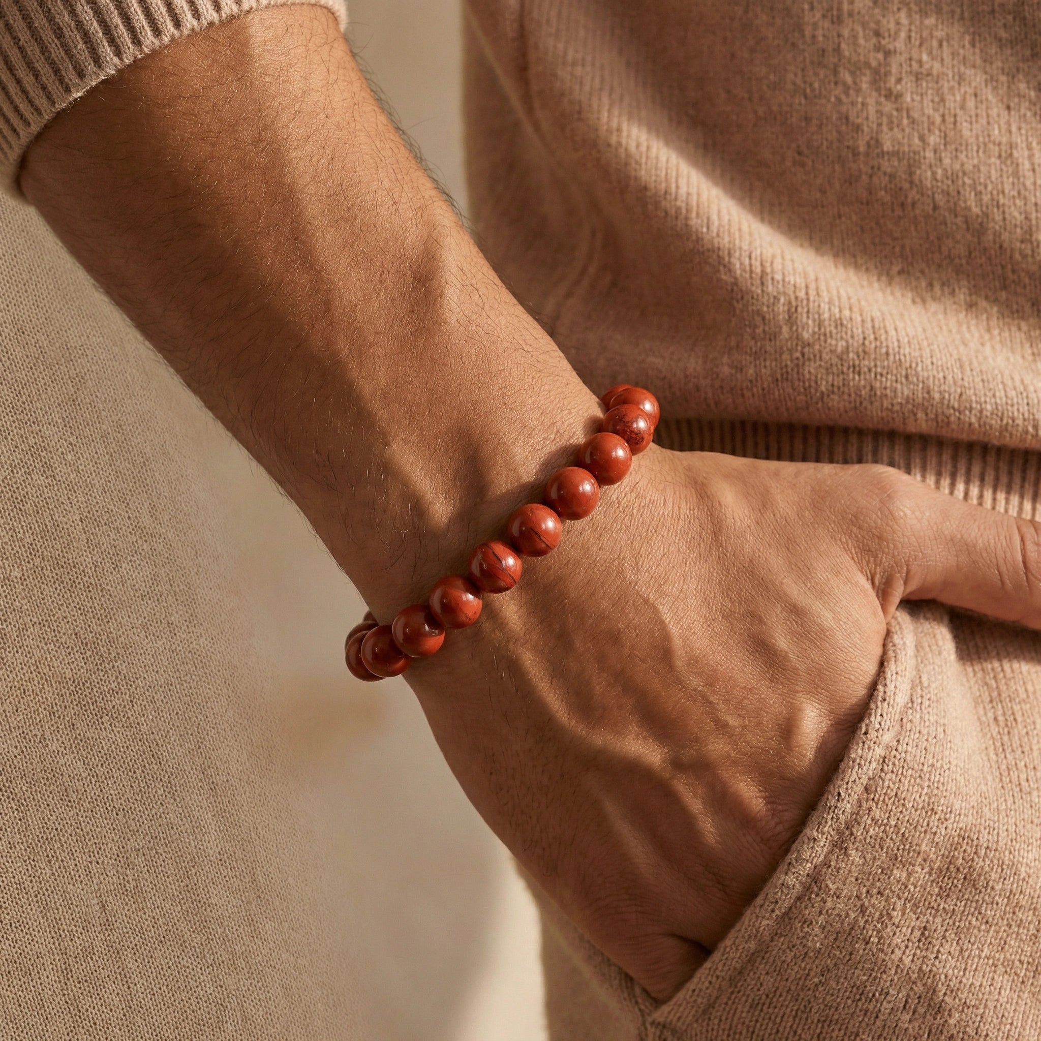 NEEX Red Jasper Natural Stone Bracelet