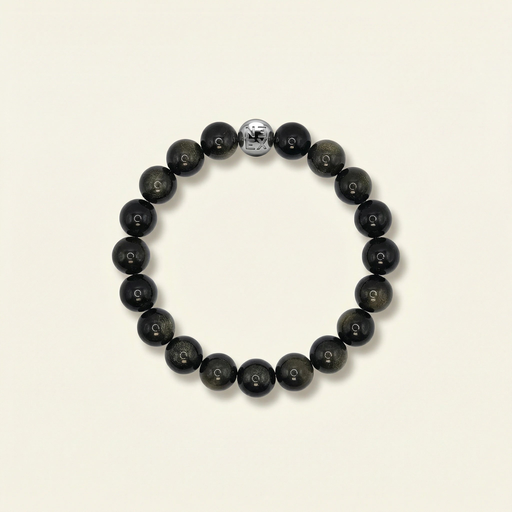 NEEX Gold Sheen Obsidian Natural Stone Bracelet
