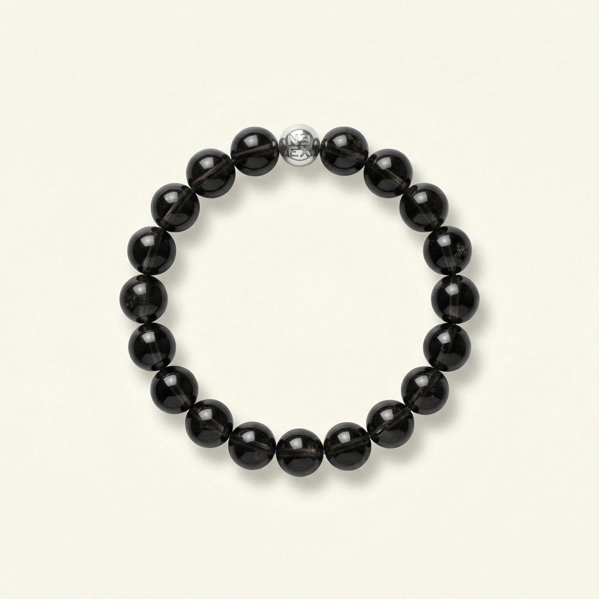 NEEX Mongolian Black Quartz Natural Stone Bracelet