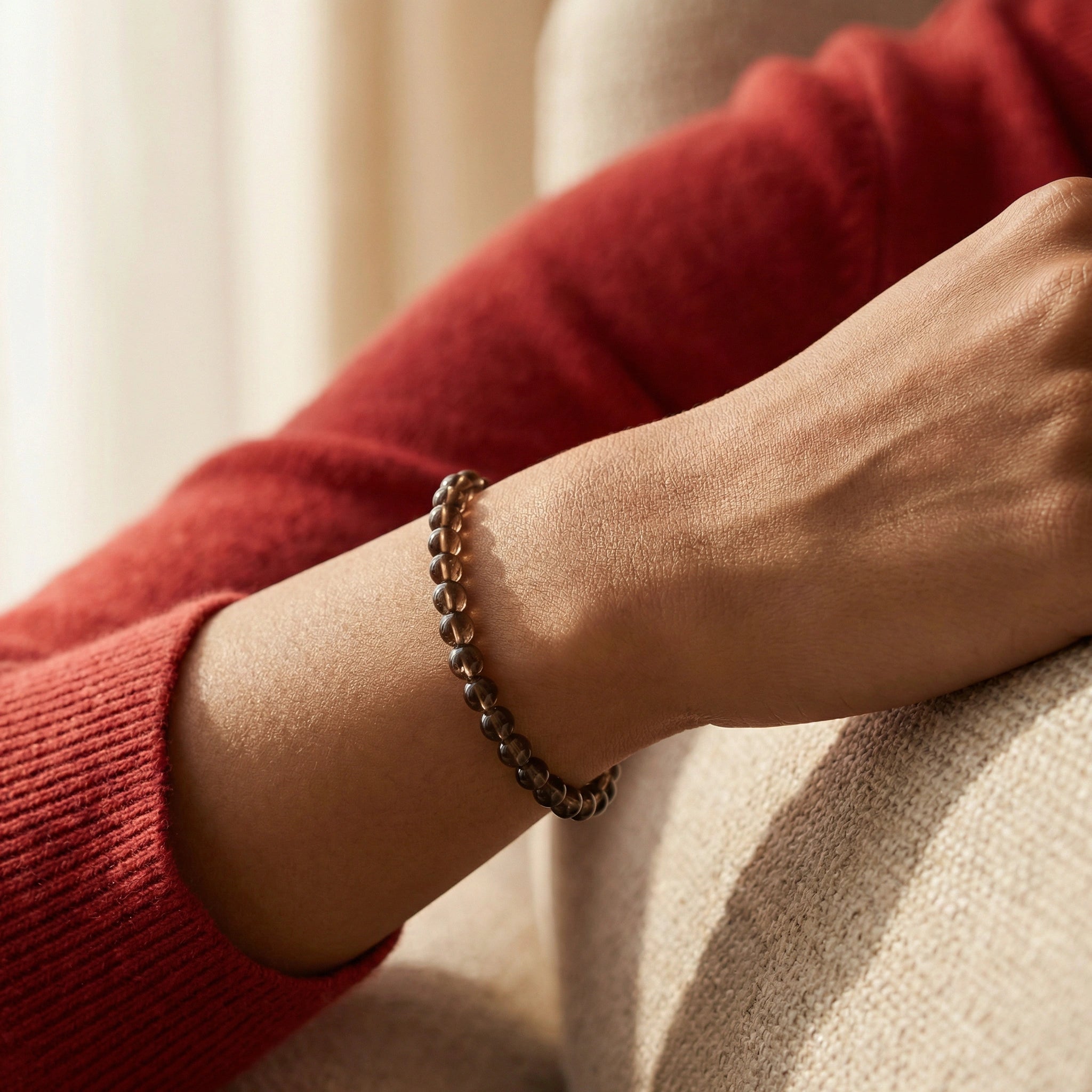 NEEX Smokey Quartz Natural Stone Bracelet