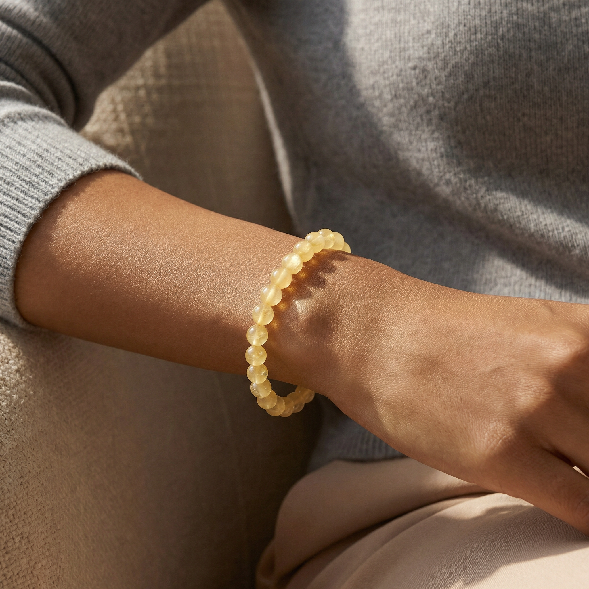 NEEX Yellow Calcite Natural Stone Bracelet