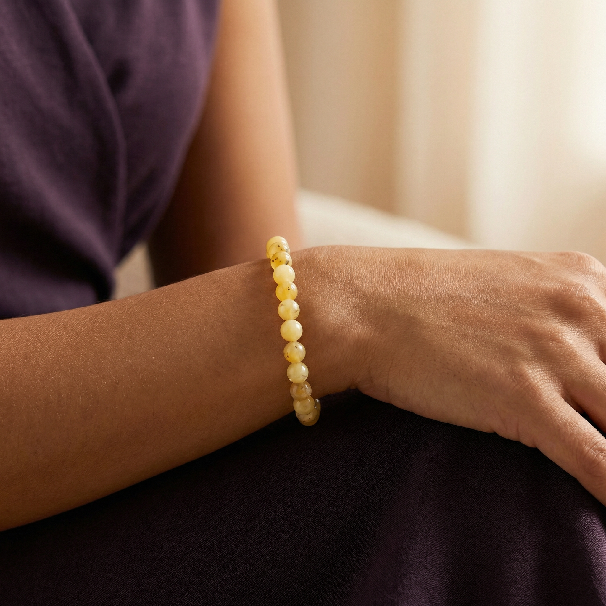 NEEX Yellow Opal Natural Stone Bracelet